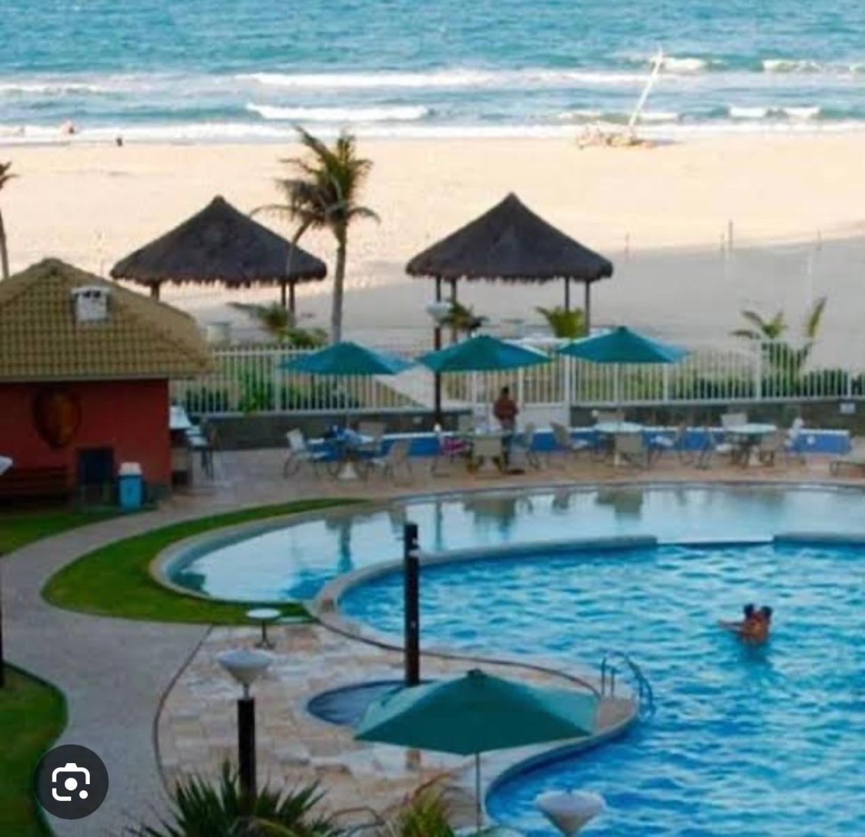 Apartamento Vista Total Do Mar Uma Cobertura A 400M Do Beach Park No Porto Das Dunas Aquiraz Condominio Terramaris Piscina Ampla Parque Infantil Sauna Estacionamento Privado Buitenkant foto
