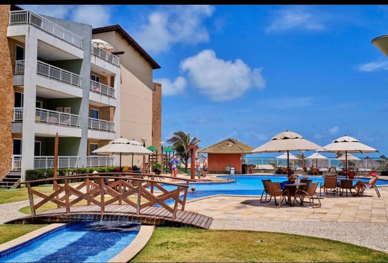 Apartamento Vista Total Do Mar Uma Cobertura A 400M Do Beach Park No Porto Das Dunas Aquiraz Condominio Terramaris Piscina Ampla Parque Infantil Sauna Estacionamento Privado Buitenkant foto